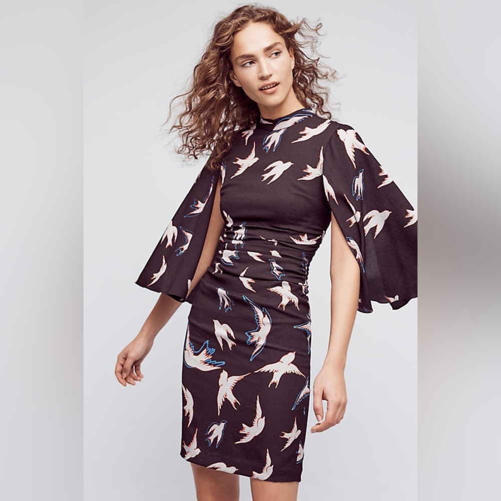Anthropologie Tracey Reese Colombe Kimono Silk Dress size 4 $348